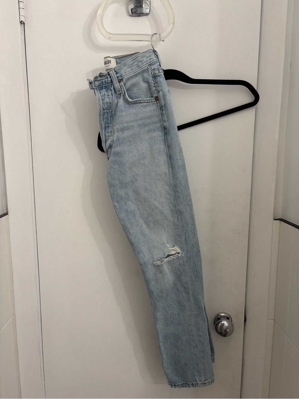 Agolde Light Blue Straight Leg Jeans